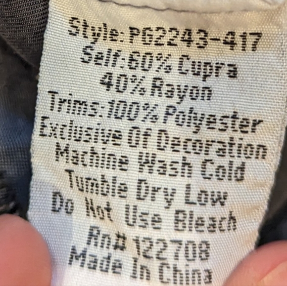 Johnny Was Embroidered Grey Cargo Pants Straight Leg size 8 - Picture 6 of 6